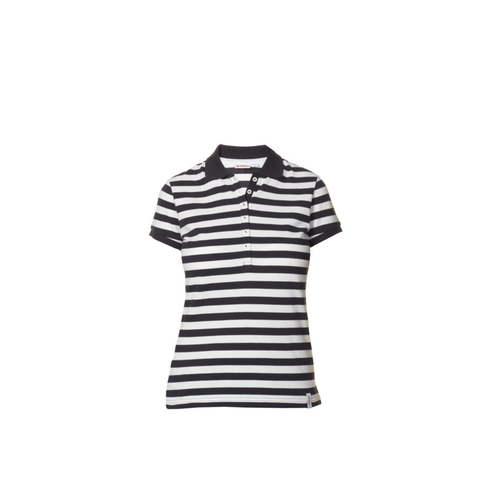 POLO RAYE NOIR BLANC FEMME MARINE 2017