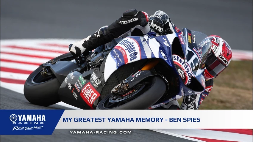 Ben Spies en course sur Yamaha YZR-M1 en MotoGP