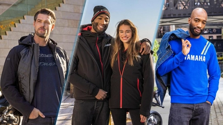 Blouson Yamaha porté au quotidien en environnement urbain