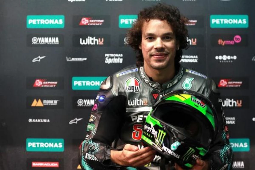 Franco Morbidelli pilote MotoGP Yamaha en course officielle