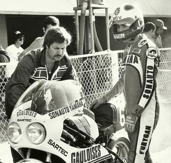 Hubert Rigal pilote moto Yamaha en championnat du monde 750