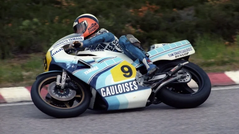 Marc Fontan pilote français en Grand Prix moto sur Yamaha YZR500