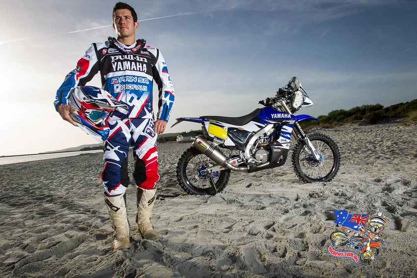 Olivier Pain pilote Yamaha en rallye-raid sur le Dakar