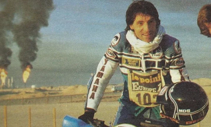 Serge Bacou pilote Yamaha en compétition motocross et rallye-raid
