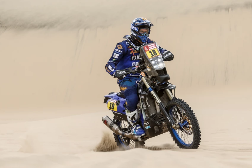 Xavier de Soultrait pilote Yamaha en rallye-raid sur WR450F