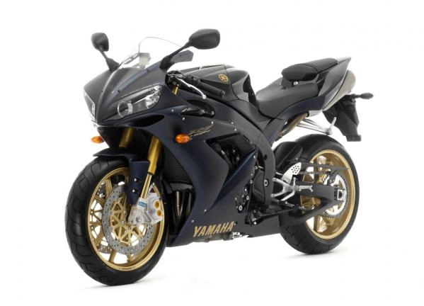 Moto de collection Yamaha YZF-R1 SP 2006 coloris Gun Smoke avec suspensions Öhlins